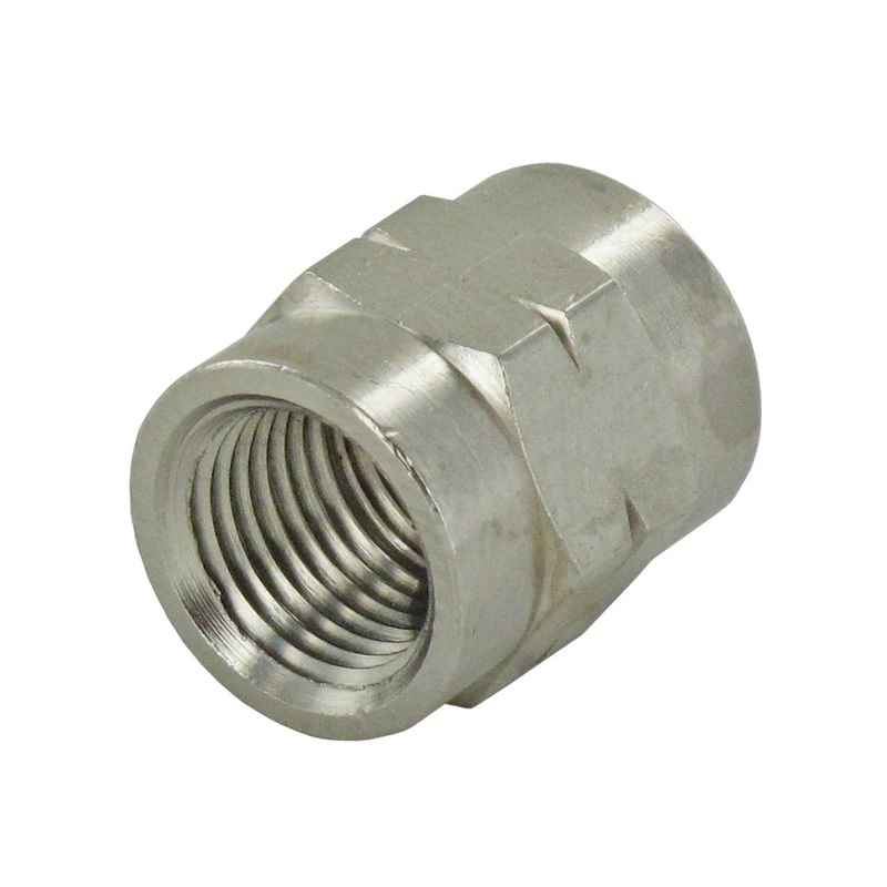 Nickel Plated Brass Coupling 1/8 NPTF x 1/8 NPTF