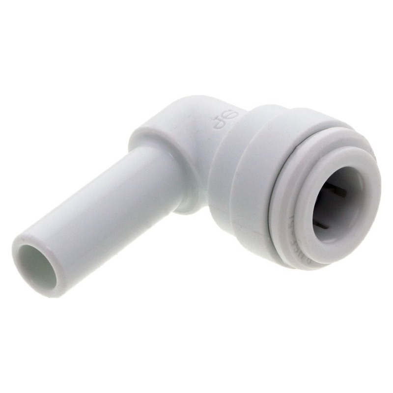 Stem Elbow Connector Acetal (white) – 3/8 Stem x 3/8