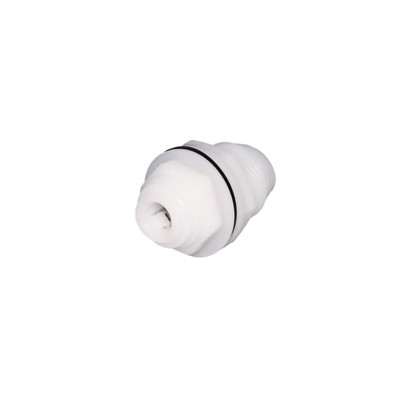 NeoFit – Acetal Natural White Bulkhead Connector 3/8 tube